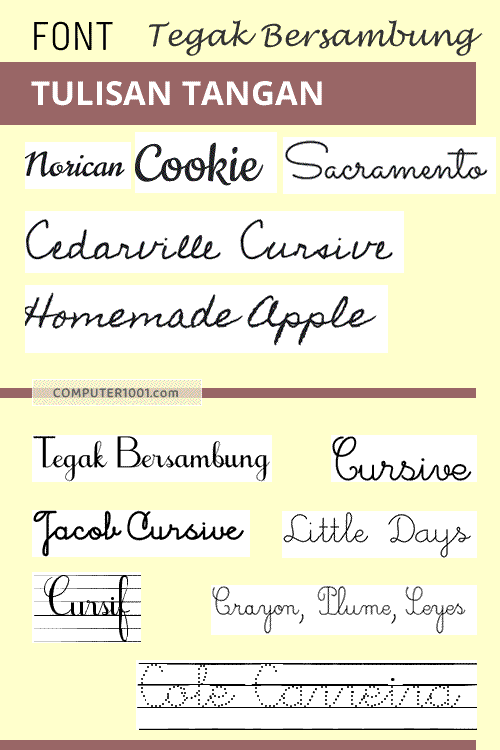 Font Tulisan Tangan Tegak Bersambung Font Tulisan Tangan Tegak Bersambung